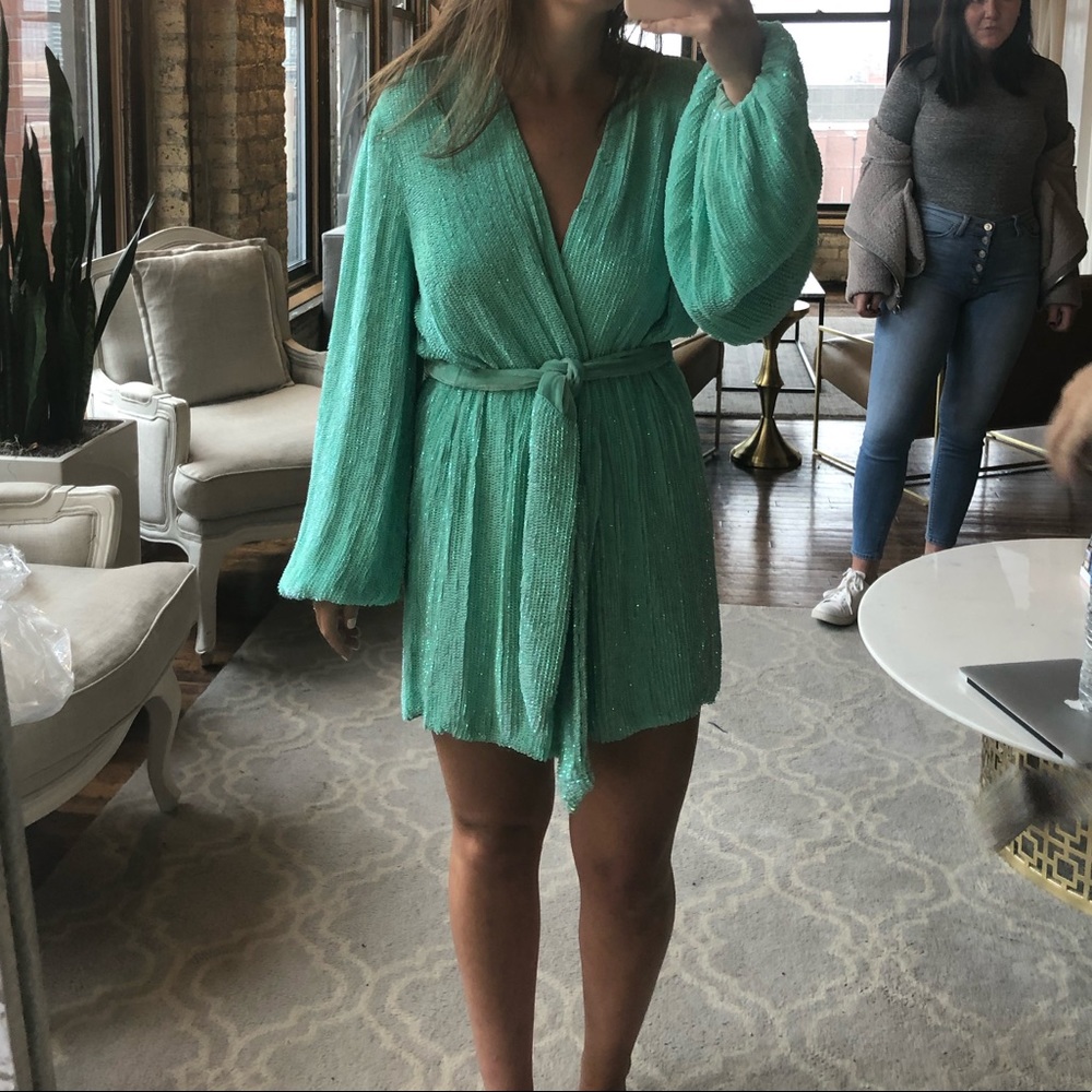 Gabrielle Sequin Robe Dress